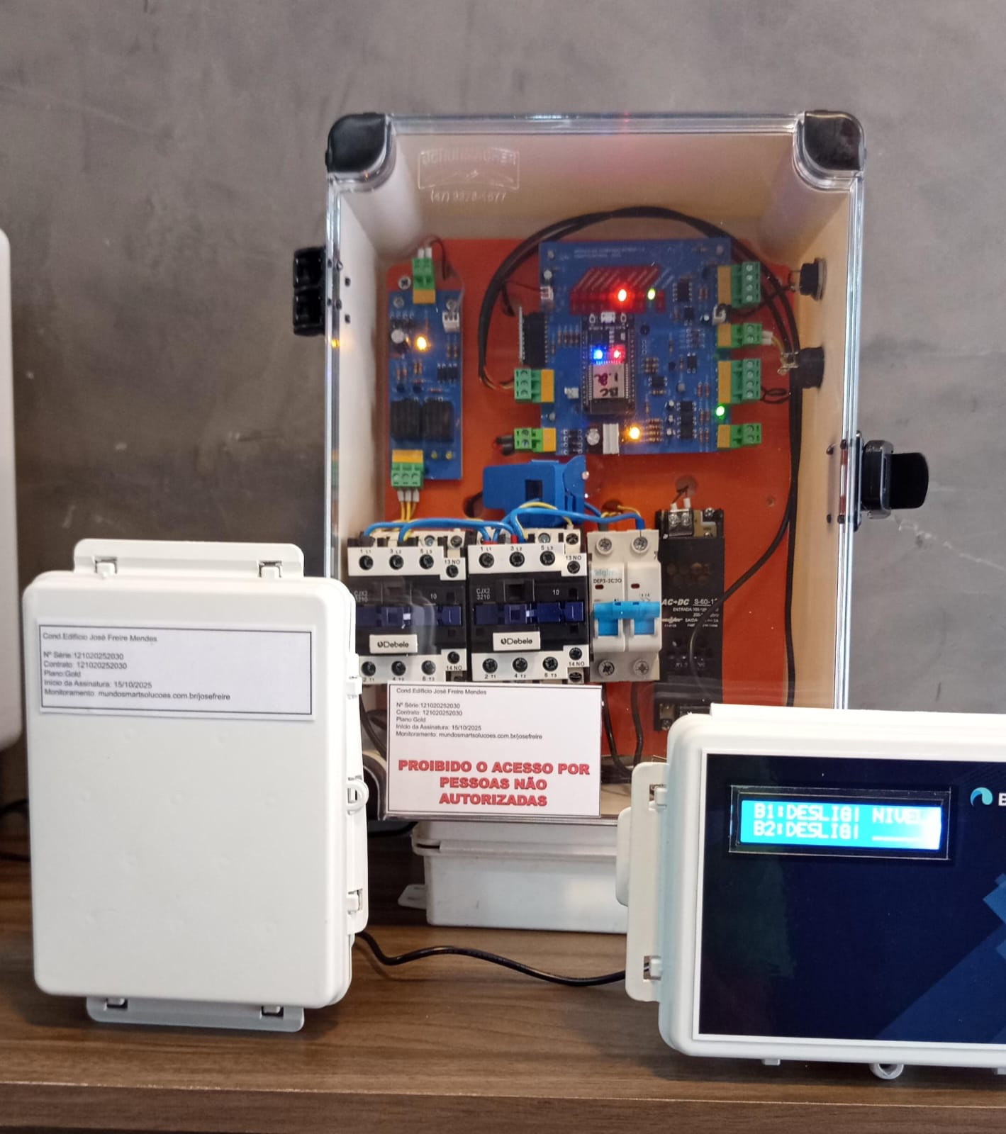 Quadro de controle inteligente Bomba & Cia — sistema exclusivo de monitoramento